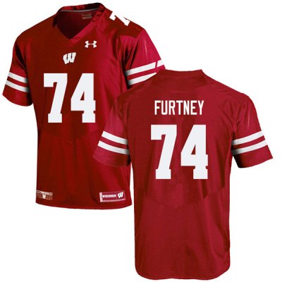 Men's Wisconsin Badgers NCAA #74 Michael Furtney Red Authentic Under Armour Stitched College Football Jersey LG31Q60TT